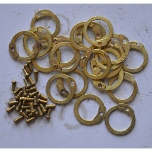 8mm brass flat ring round riveted